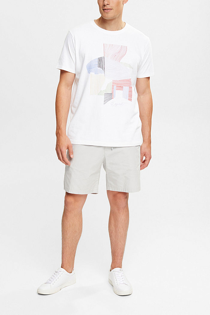 Jersey T-shirt with a front print, WHITE, detail-asia image number 3