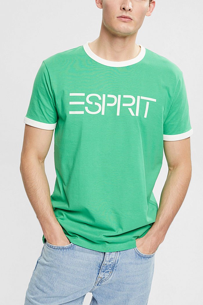 Jersey logo print T-shirt, GREEN, detail-asia image number 0