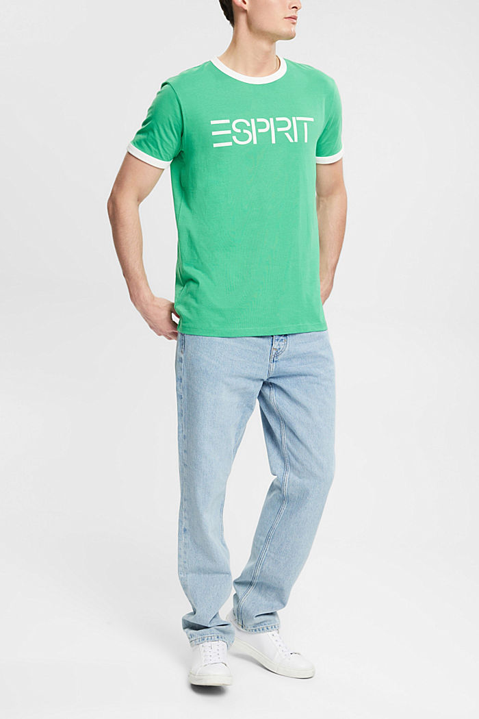 針織標誌印花 T 恤, GREEN, detail-asia image number 2