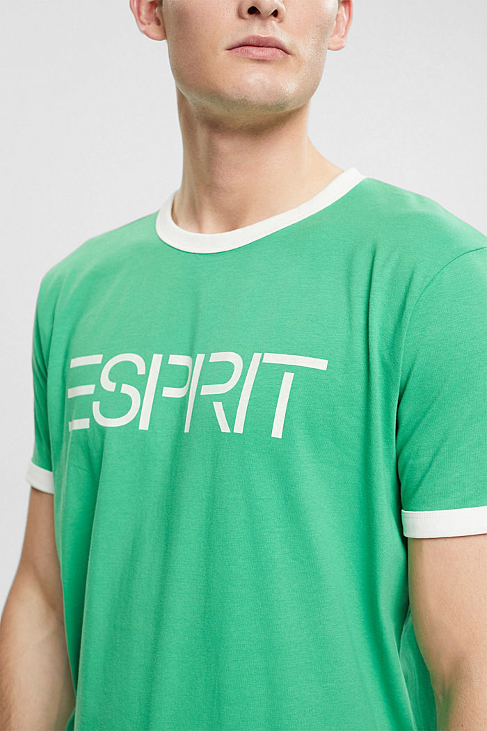 Jersey logo print T-shirt, GREEN, detail-asia image number 3