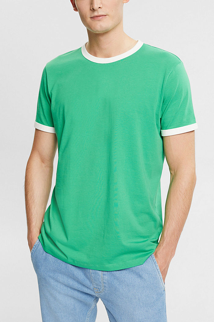 T-Shirts Slim Fit, GREEN, detail-asia image number 0