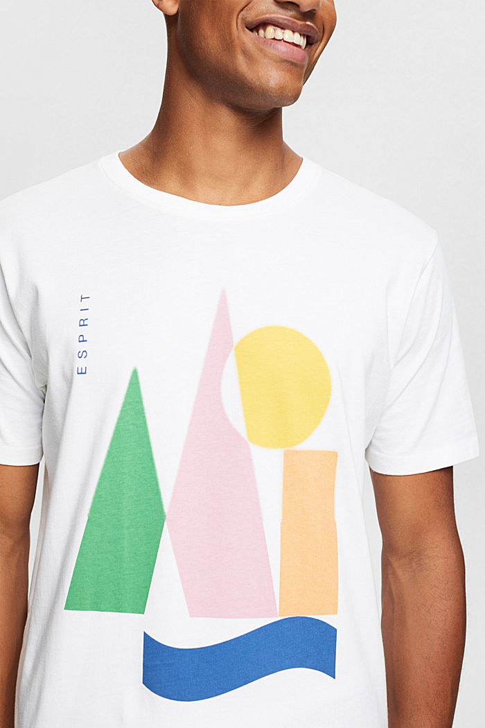 Jersey T-shirt with a print, WHITE, detail-asia image number 3
