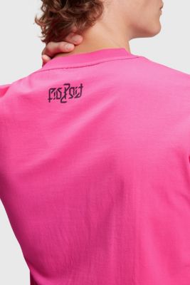 릴랙스 핏 네온 프린트 티, NEW PINK, detail-asia image number 2