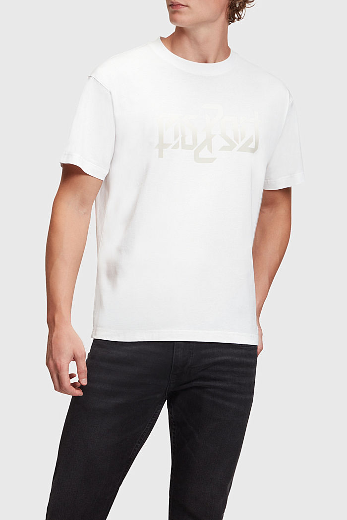 AMBIGRAM 큐브 프린트 티셔츠, WHITE, detail-asia image number 0