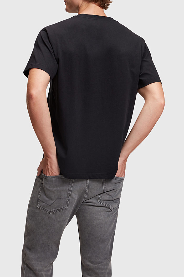 Ambigram 胸前刺繡標誌 T 恤, 黑色, detail-asia image number 1