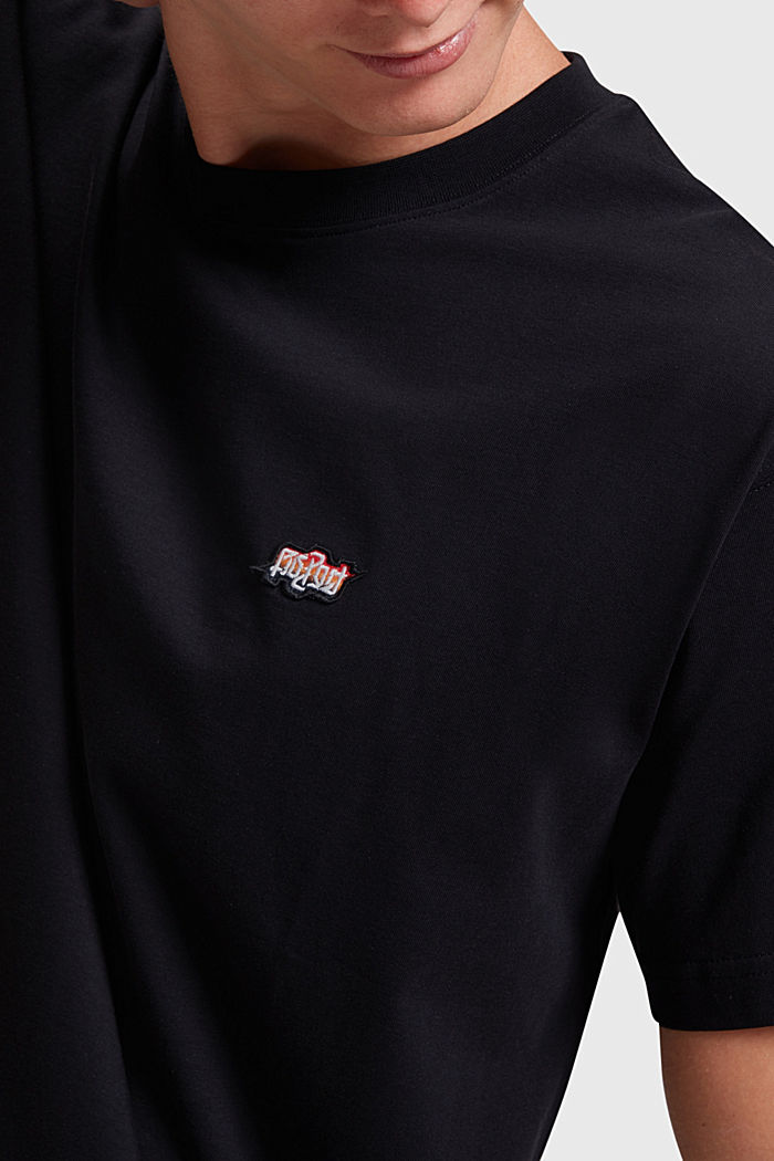 Ambigram 胸前刺繡標誌 T 恤, BLACK, detail-asia image number 3