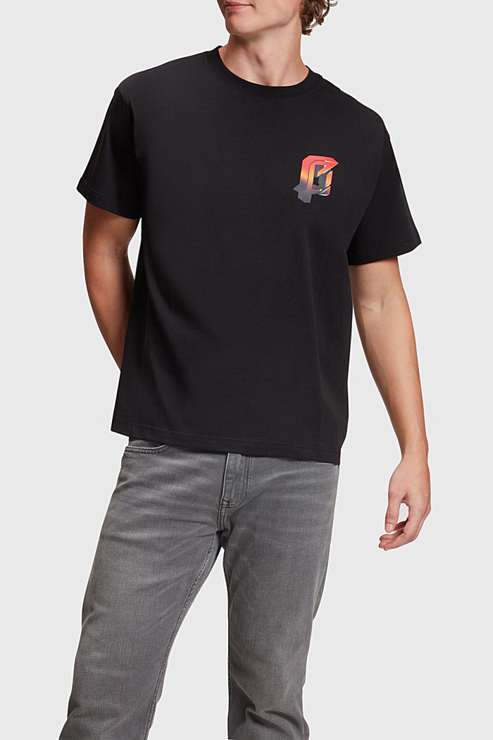 AMBIGRAM 프린트 티셔츠, BLACK, detail-asia image number 0