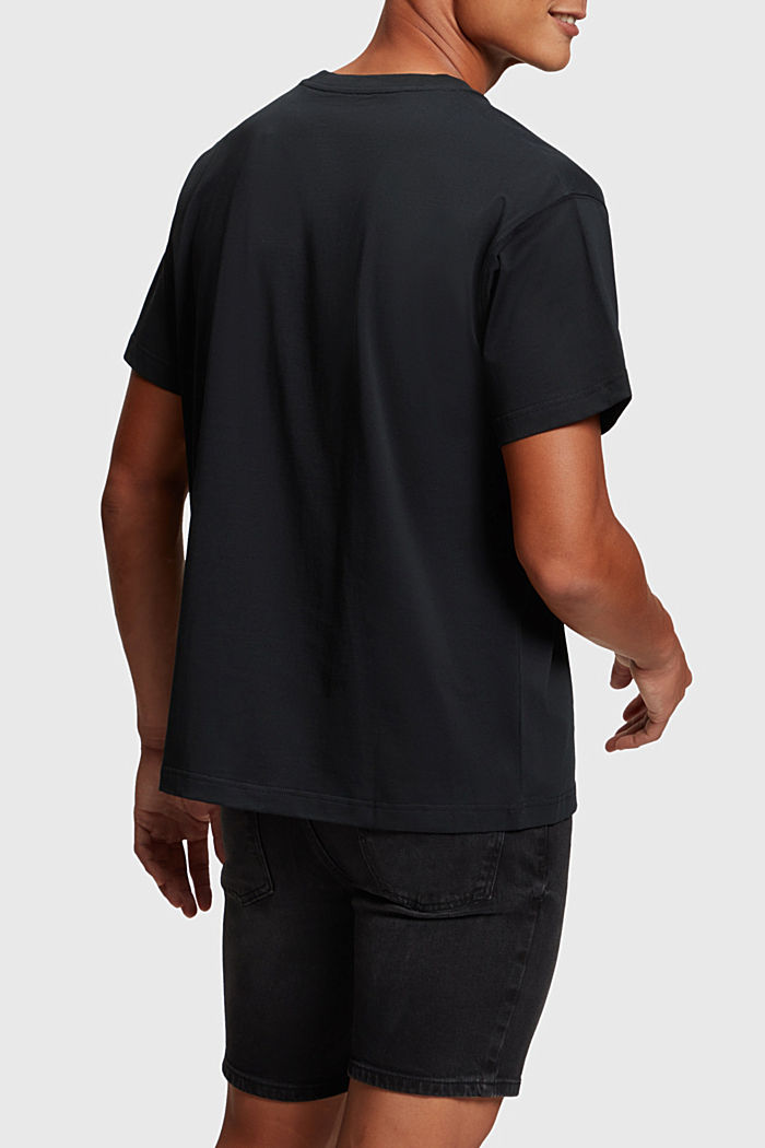 플록 로고 아플리케 티셔츠, BLACK, detail-asia image number 1