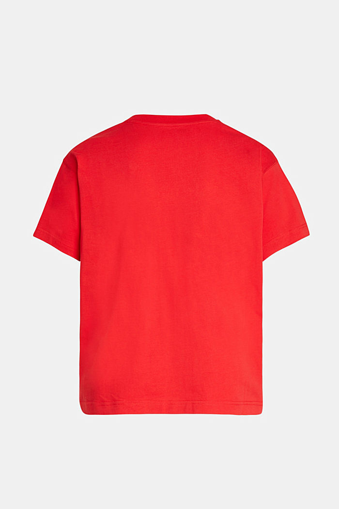 플록 로고 아플리케 티셔츠, RED, detail-asia image number 5