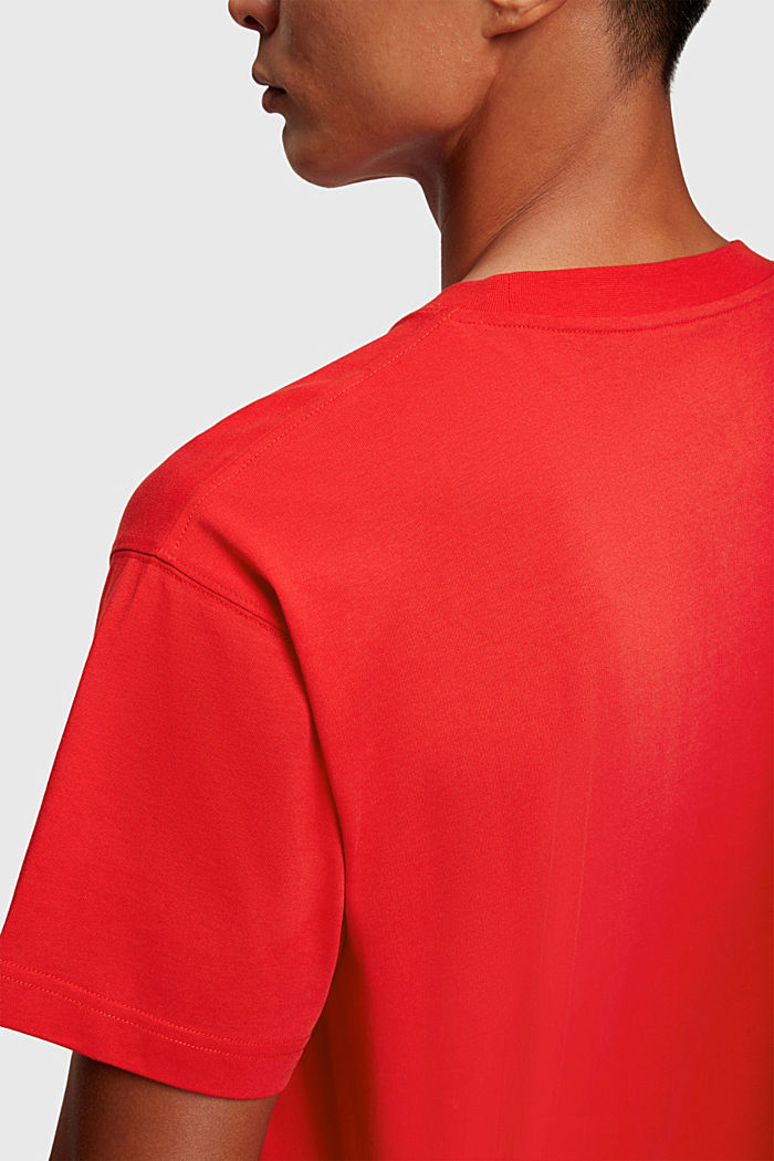 플록 로고 아플리케 티셔츠, RED, detail-asia image number 3