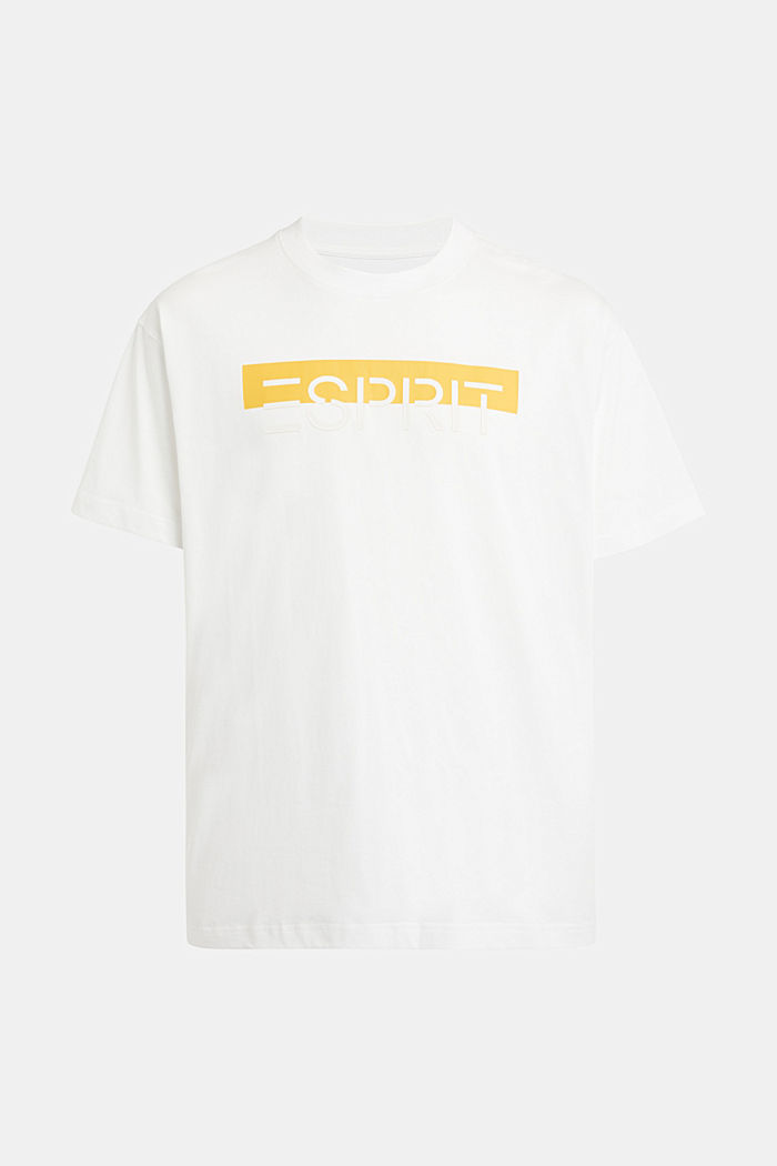 Matte shine logo applique t-shirt, WHITE, detail-asia image number 4