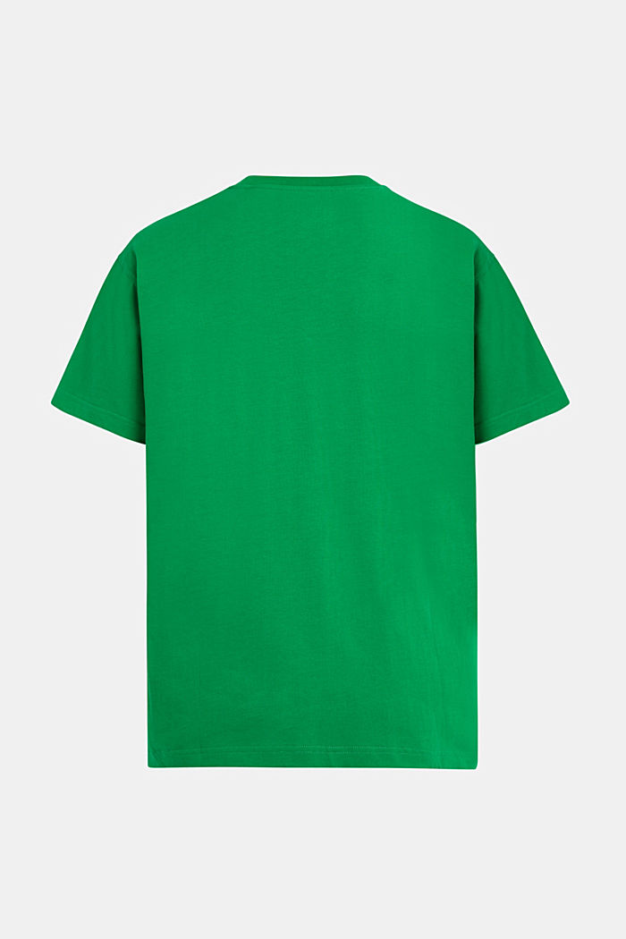 매트 샤인 로고 아플리케 티셔츠, GREEN, detail-asia image number 5