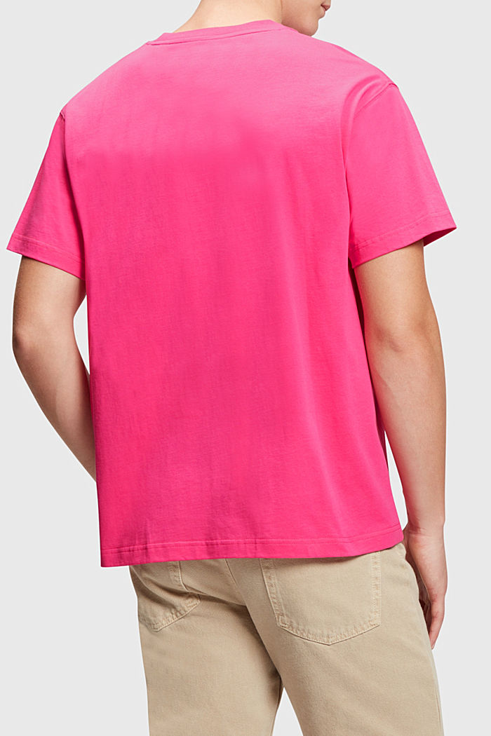 Matte shine logo applique t-shirt, PINK FUCHSIA, detail-asia image number 1