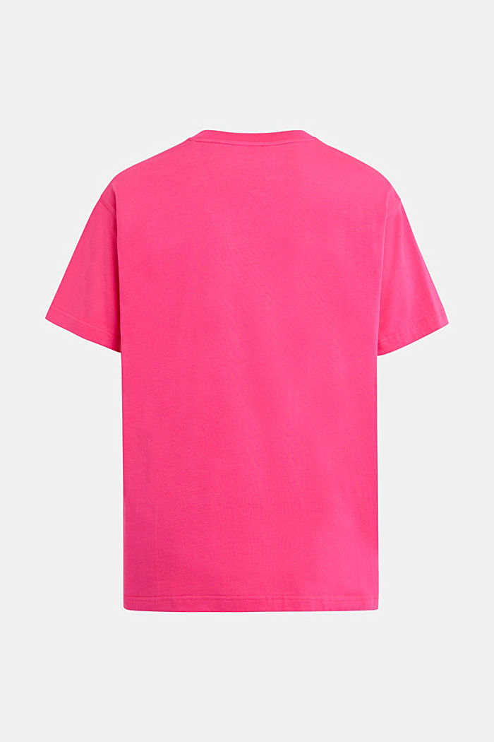 매트 샤인 로고 아플리케 티셔츠, PINK FUCHSIA, detail-asia image number 5