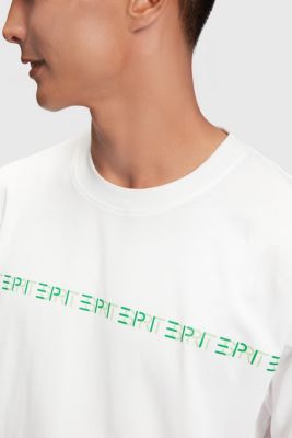Yagi Archive Logo Crewneck Tee, WHITE, detail-asia image number 2