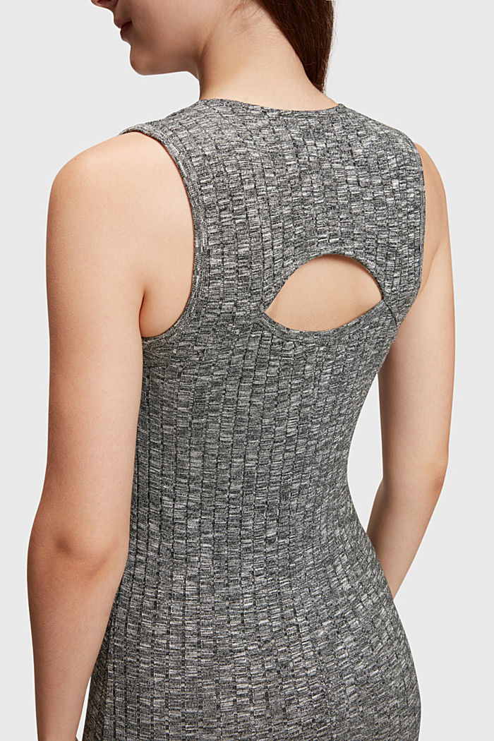 Space dye sleeveless dress, ANTHRACITE, detail-asia image number 2
