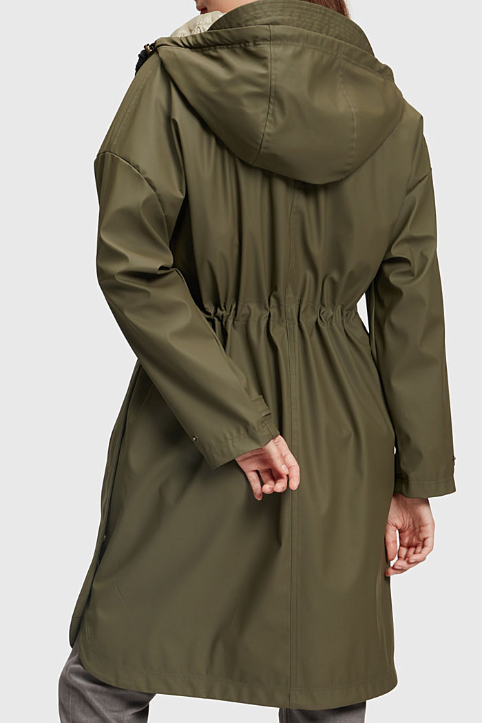Padded raincoat, KHAKI GREEN, detail-asia image number 1