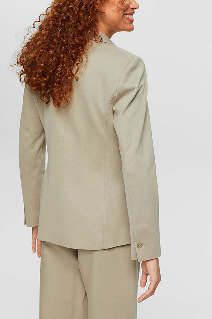 Single-breasted jersey blazer, PALE KHAKI, detail-asia image number 1