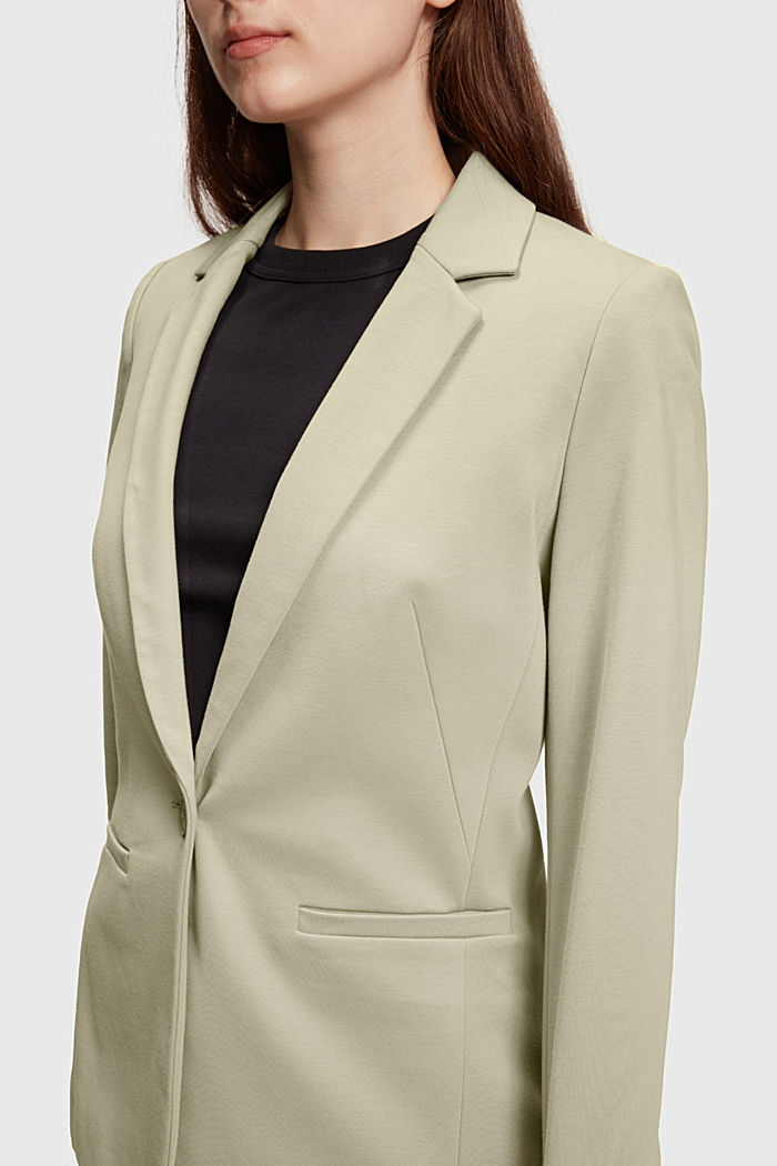 Single-breasted jersey blazer, PALE KHAKI, detail-asia image number 2
