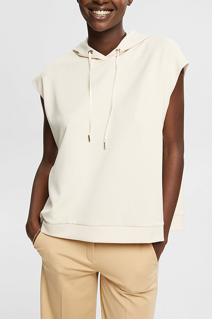 Sleeveless hoodie with side slits, ICE, detail-asia image number 0