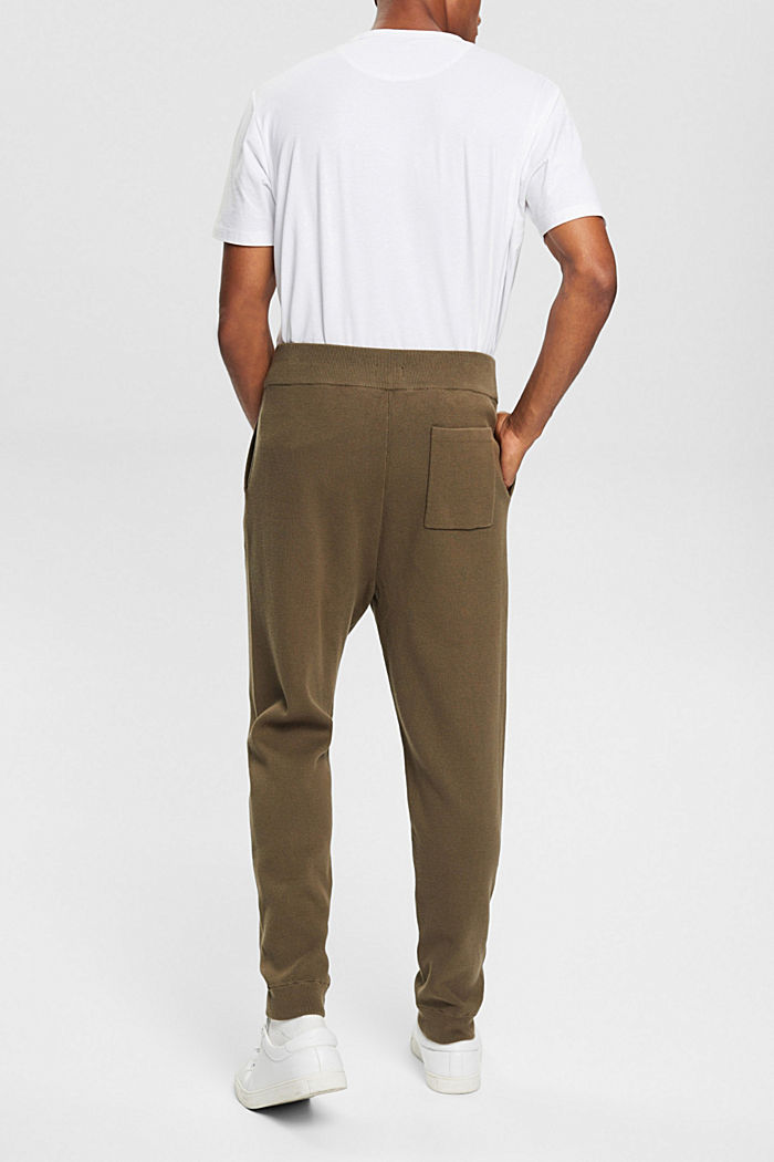 Knit tracksuit bottoms, KHAKI GREEN, detail-asia image number 1