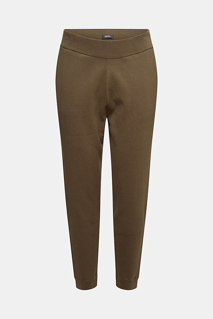 Knit tracksuit bottoms, KHAKI GREEN, detail-asia image number 5