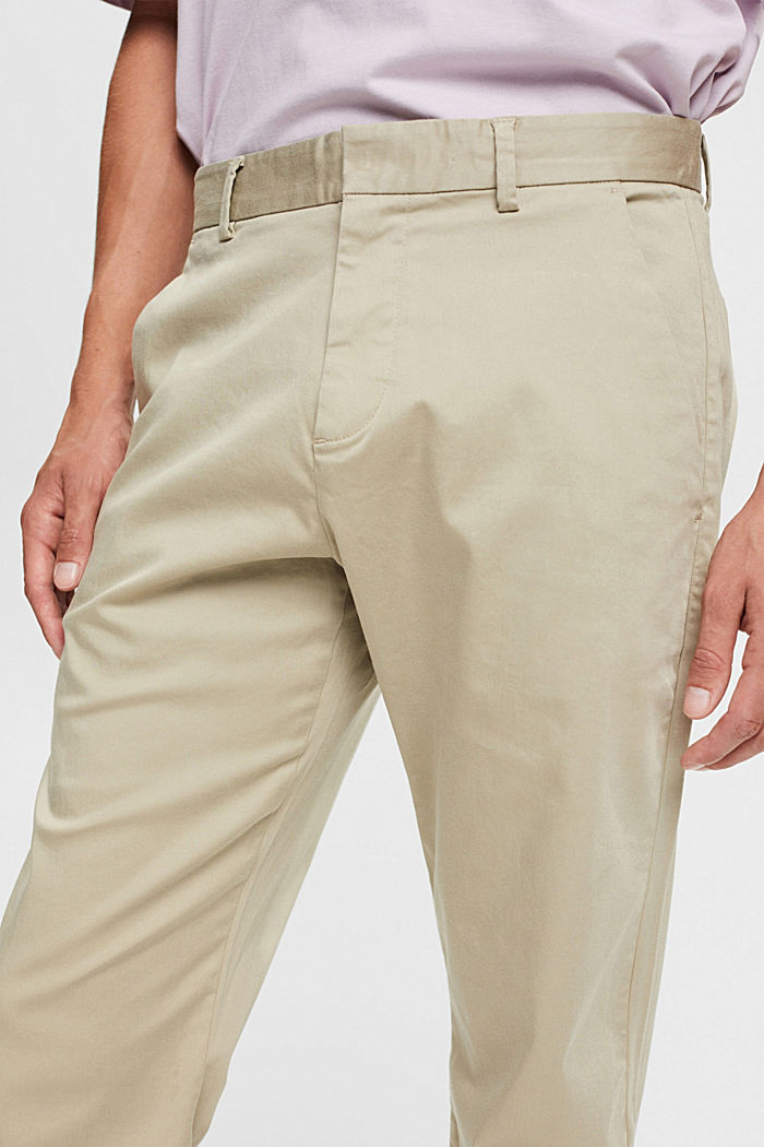 Containing TENCEL™: chinos, BEIGE, detail-asia image number 2