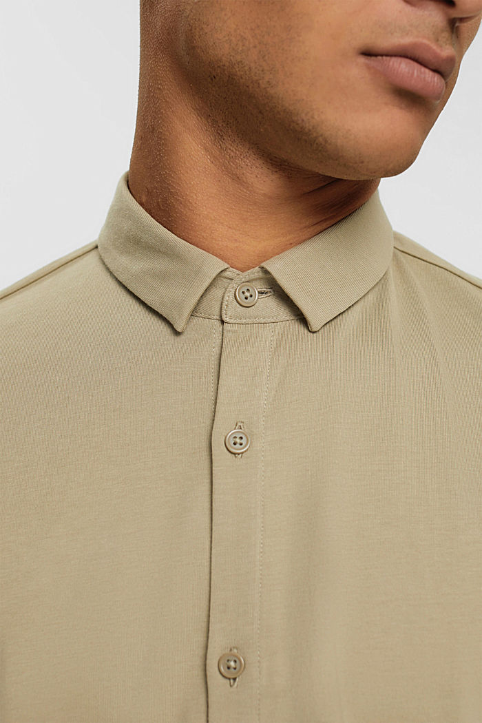 Shirts knitted Slim Fit, PALE KHAKI, detail-asia image number 2