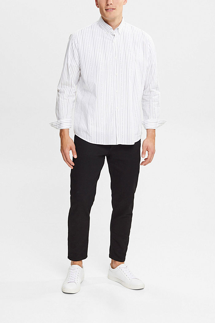 Shirt with striped pattern, WHITE, detail-asia image number 2