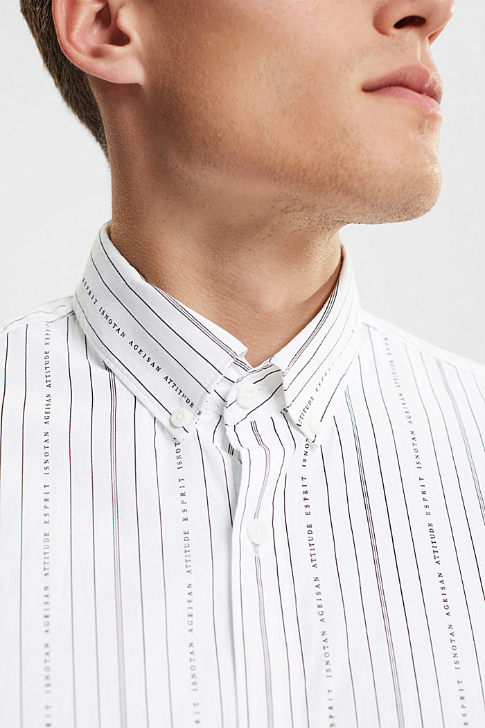Shirt with striped pattern, WHITE, detail-asia image number 3