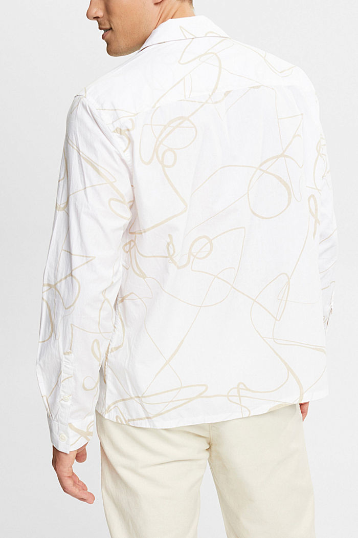 Shirt with a pattern, WHITE, detail-asia image number 1