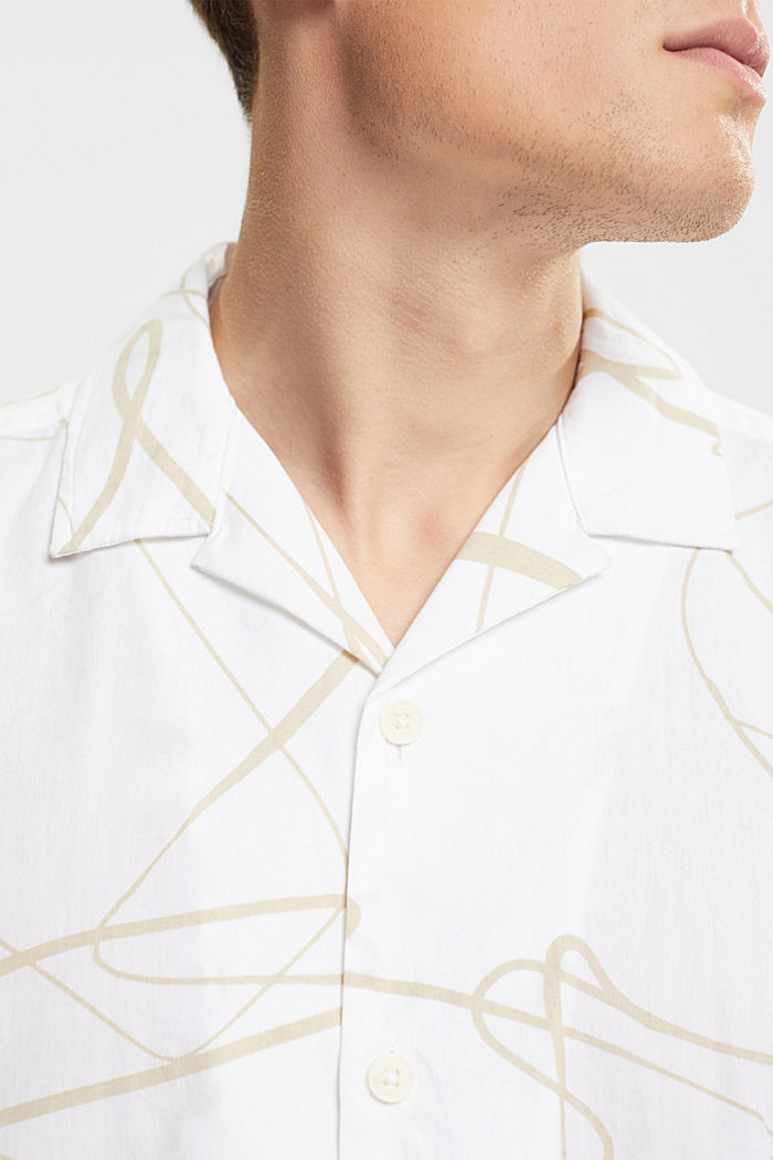 Shirt with a pattern, WHITE, detail-asia image number 4