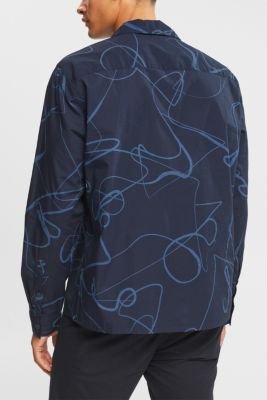 Shirt with a pattern, NAVY, detail-asia image number 1