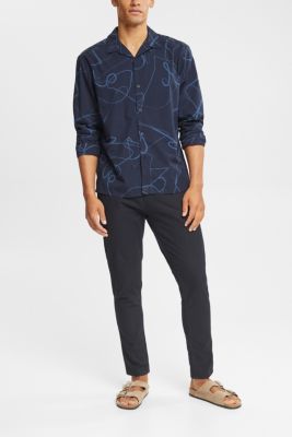 Shirt with a pattern, NAVY, detail-asia image number 2