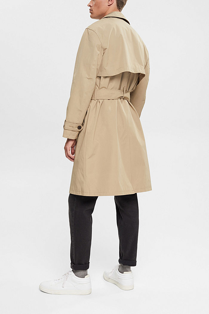 Trench coat with belt, PALE KHAKI, detail-asia image number 3