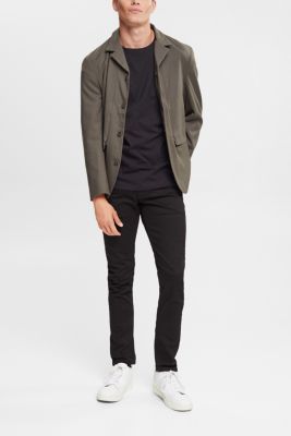 Made of recycled material: breathable tailored jacket, DARK KHAKI, detail-asia image number 1