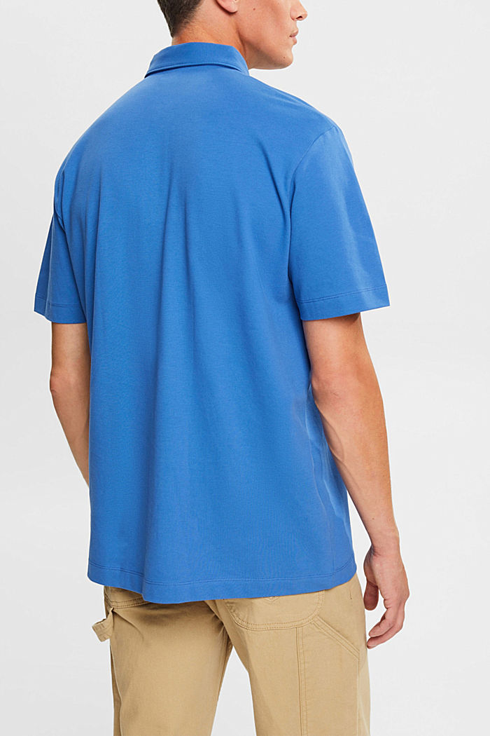 珠地 Polo 衫, 藍色, detail-asia image number 1