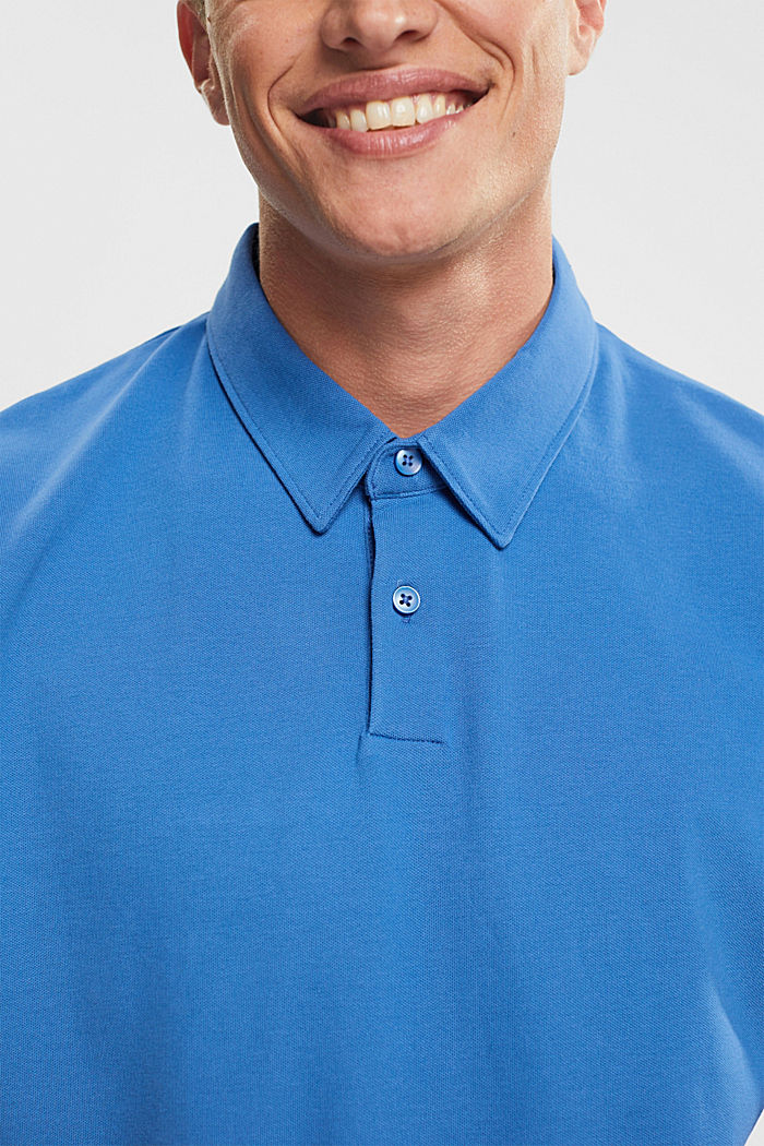 珠地 Polo 衫, 藍色, detail-asia image number 4