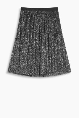 Esprit - Airy, lightweight skirt with shiny print at our Online Shop