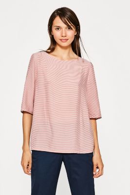Esprit - Flowing blouse with button placket at our Online Shop