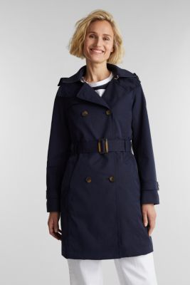 Esprit Trench coat with adjustable padding at our Online Shop