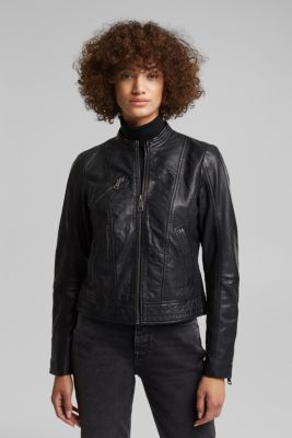 Esprit 100 leather biker jacket at our Online Shop