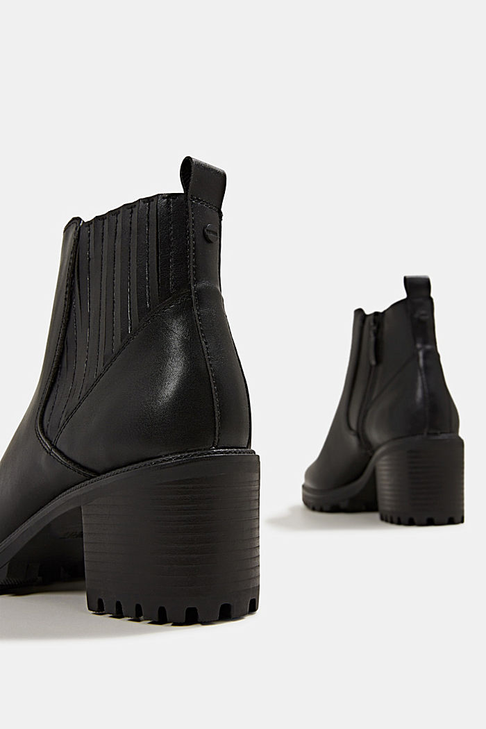 Faux leather ankle boots, BLACK, detail image number 4