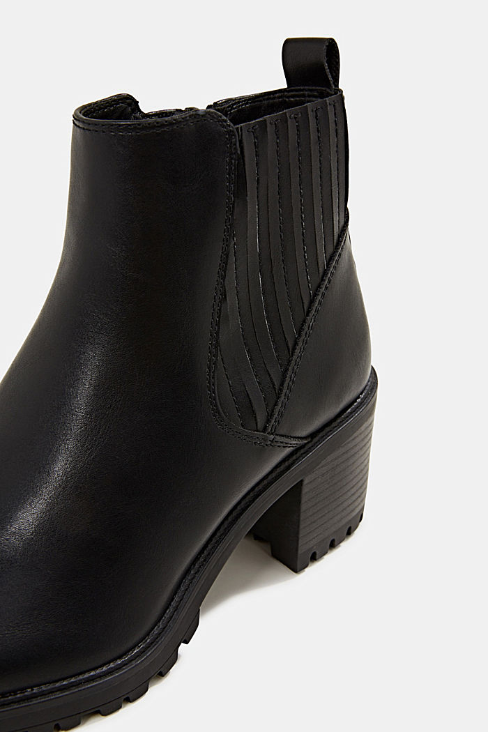 Faux leather ankle boots, BLACK, detail image number 3