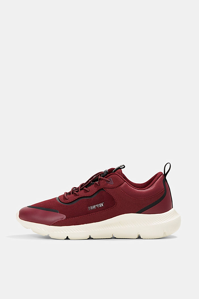 Sneakers van een materiaalmix, BORDEAUX RED, detail image number 0