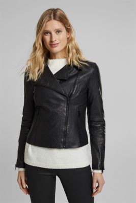 Esprit Biker jacket made of 100 lamb leather at our Online Shop