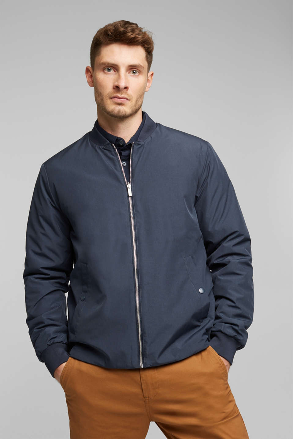 Esprit - 2-in-1 edition: padded nylon bomber jacket at our Online Shop