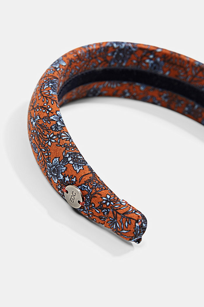Hairband with a floral pattern, organic cotton