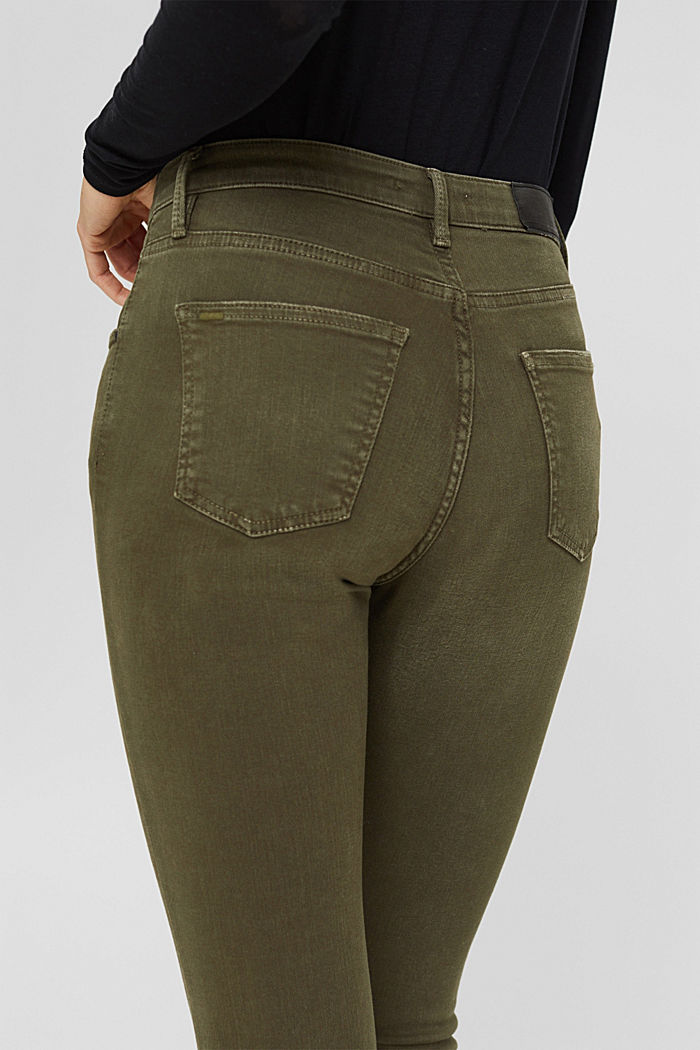 Cropped trousers with vintage details, DARK KHAKI, detail image number 2