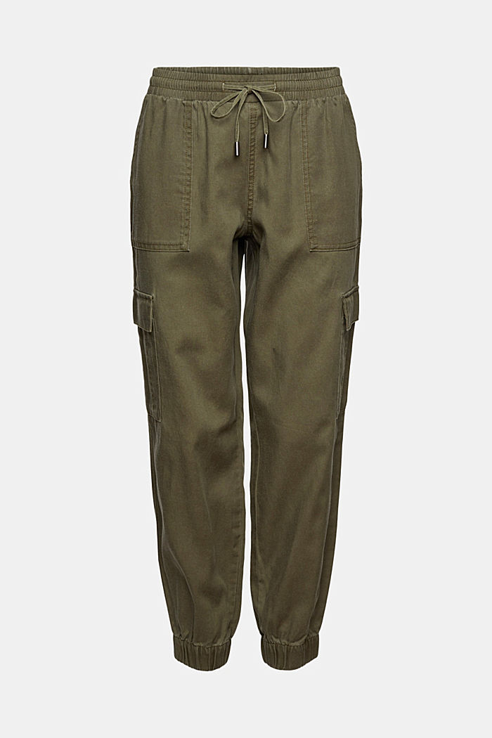 With TENCEL™: cargo tracksuit bottoms
